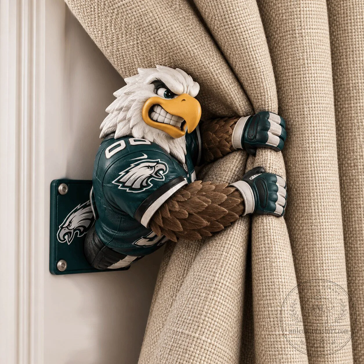 Philadelphia Eagles Mascot Curtain Holdback NFL Football Team Decor