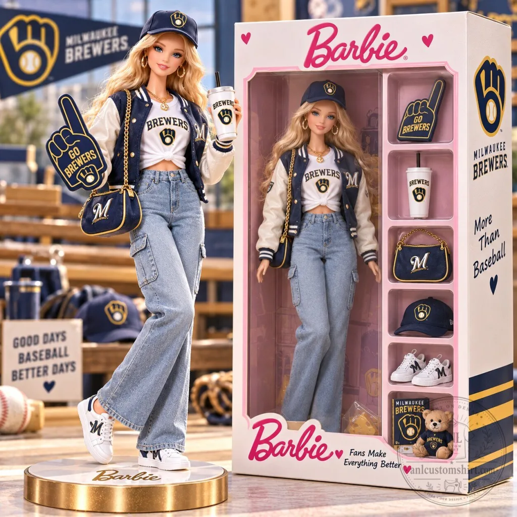 Milwaukee Brewers Barbie Signature Doll Collectible Figure Milwaukee Brewers Barbie Signature Doll Collectible Figure