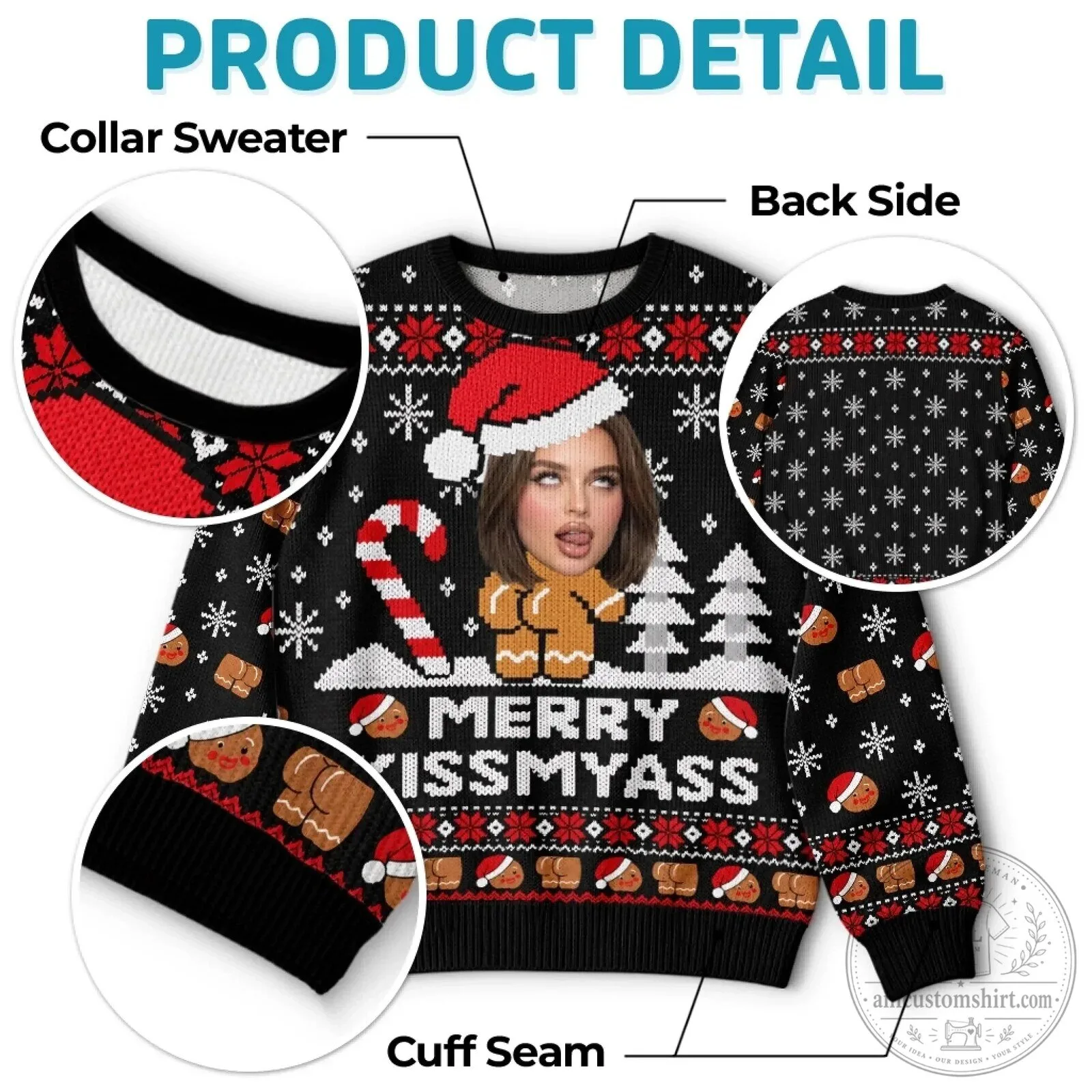 Personalized Merry Kissmyass Funny Ugly Christmas Holiday Sweatshirt 14 Personalized Merry Kissmyass Funny Ugly Christmas Holiday Sweatshirt