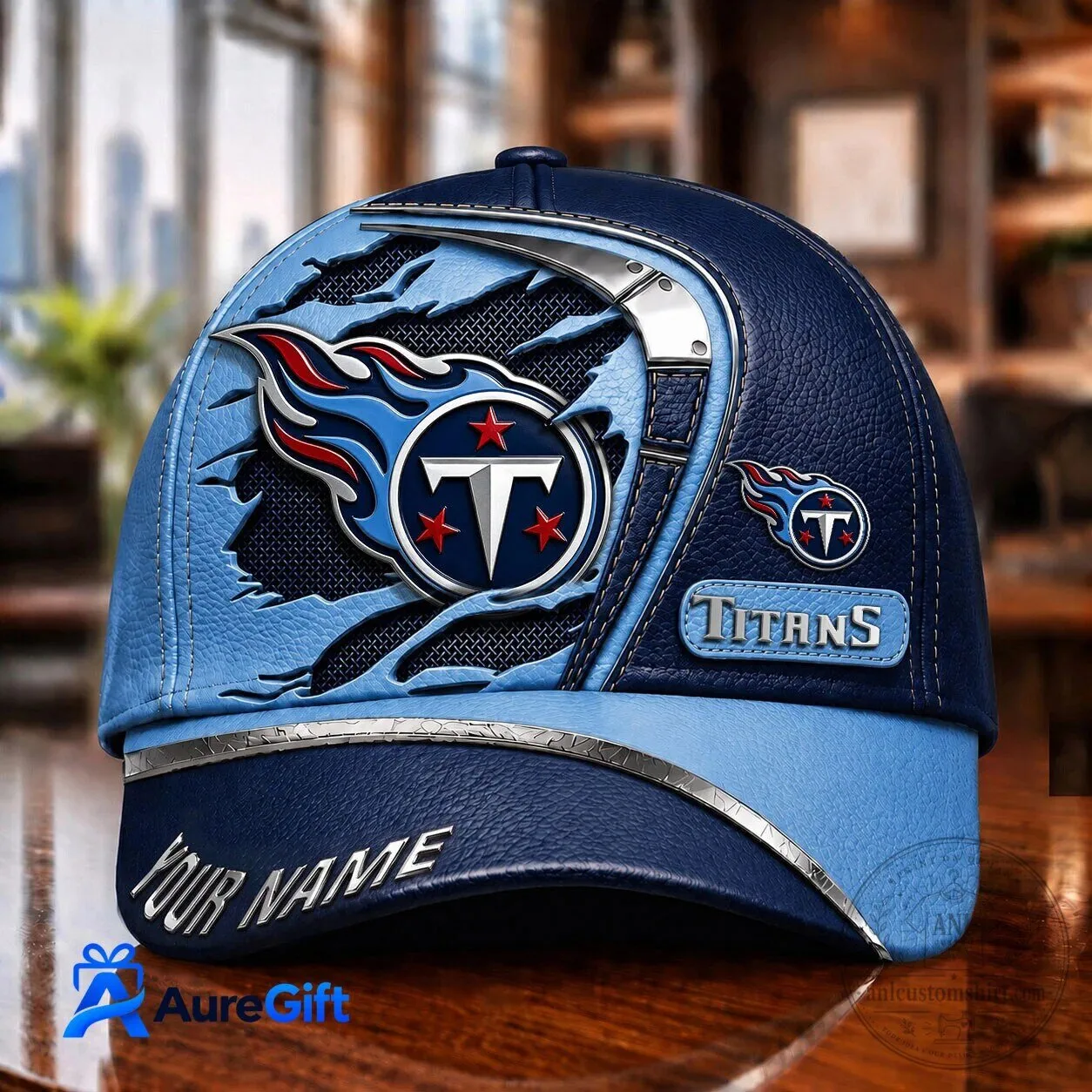 Tennessee Titans Personalized Football Team Logo Baseball Cap Hat