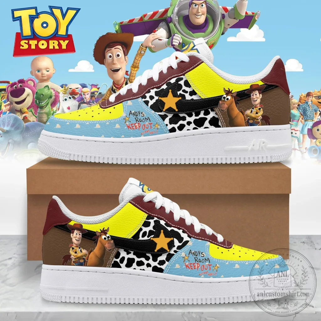 Toy Story Woody and Buzz Lightyear Custom Printed Sneakers Shoes Toy Story Woody and Buzz Lightyear Custom Printed Sneakers Shoes