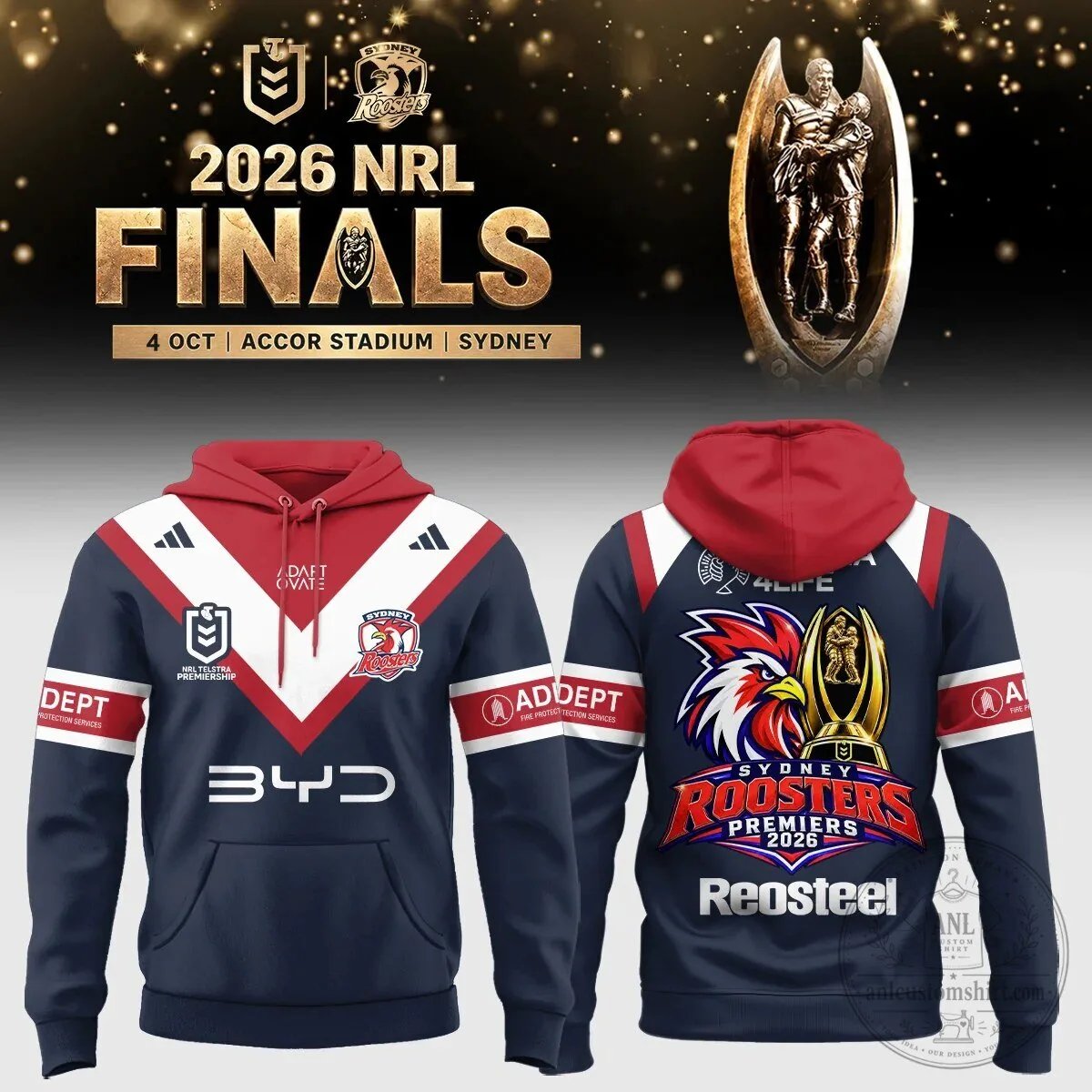 Sydney Roosters National Rugby League Premiers 2026 Hoodie