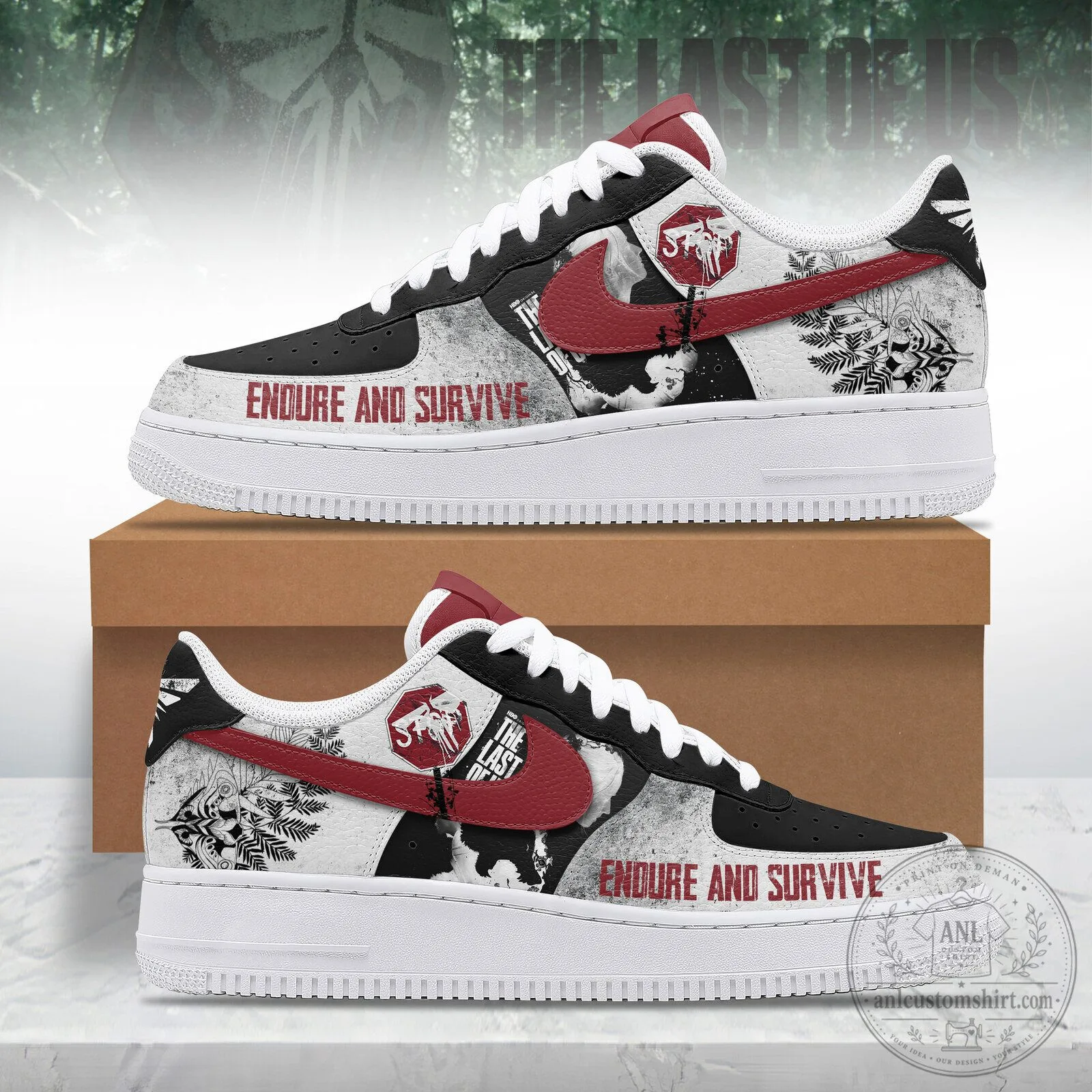 The Last of Us Endure and Survive Custom Printed Shoes