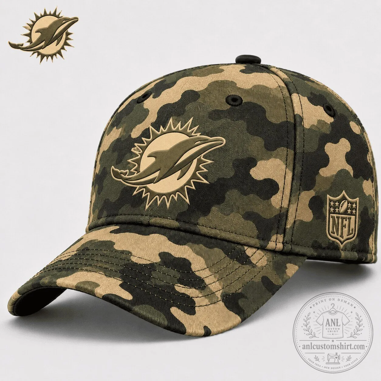 Camouflage Game Day Hat for Miami Dolphins NFL Fans