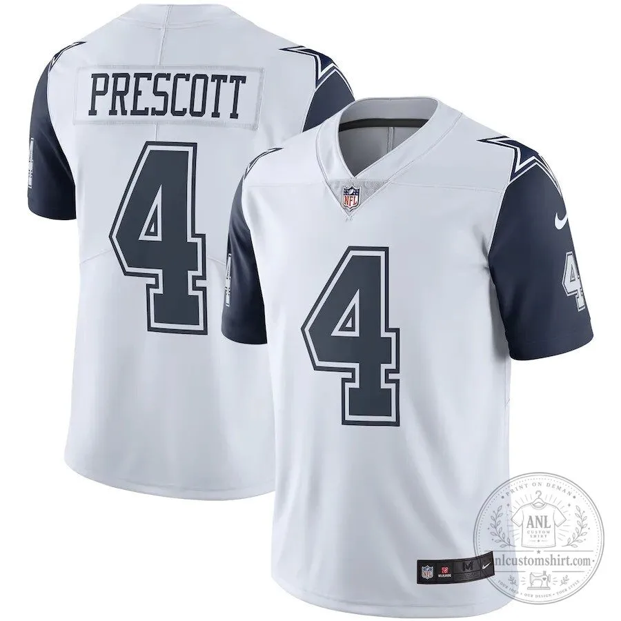 Dak Prescott Dallas Cowboys White Game Player Football Jersey