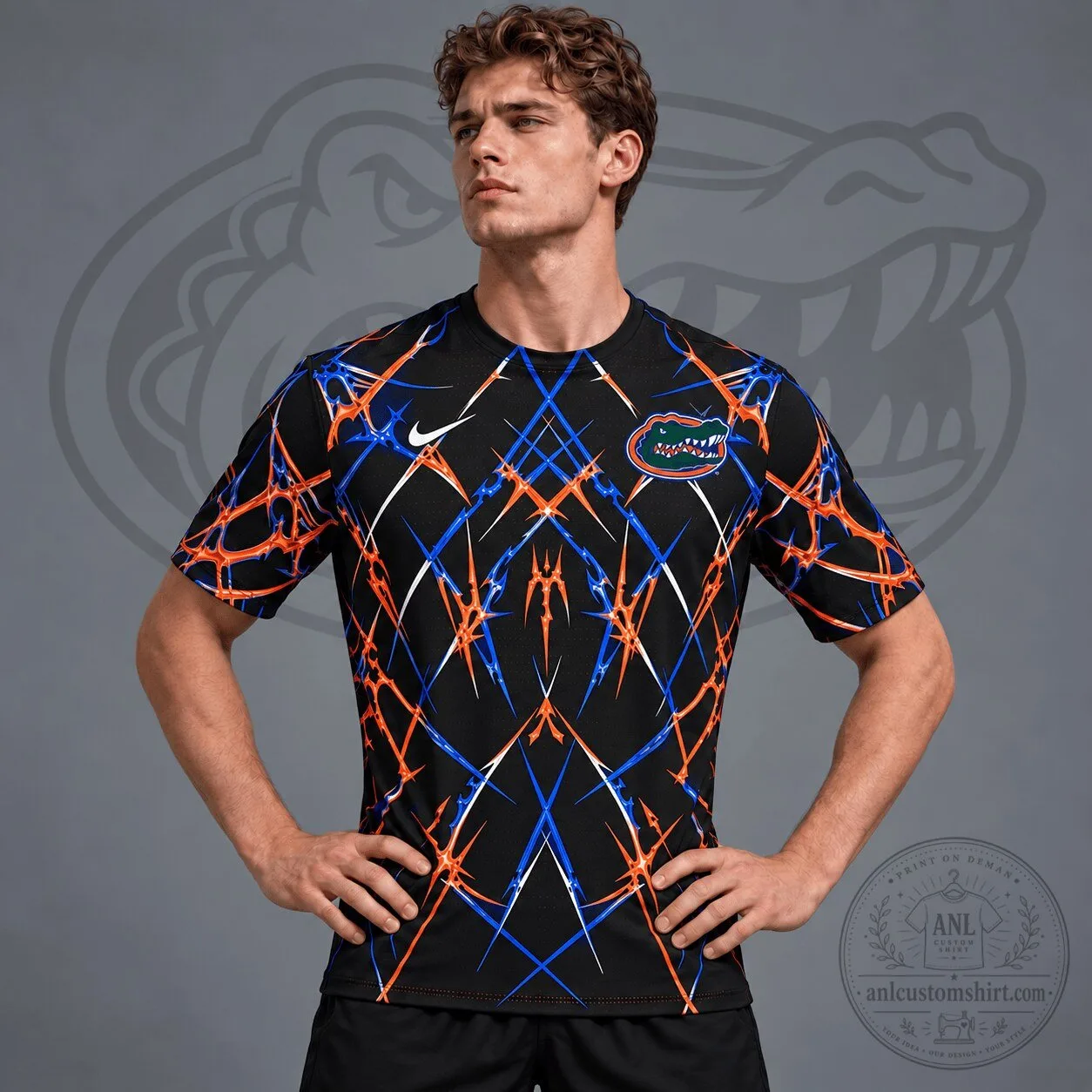 Florida Gators NCAA Razor Web Performance Crewneck T-Shirt