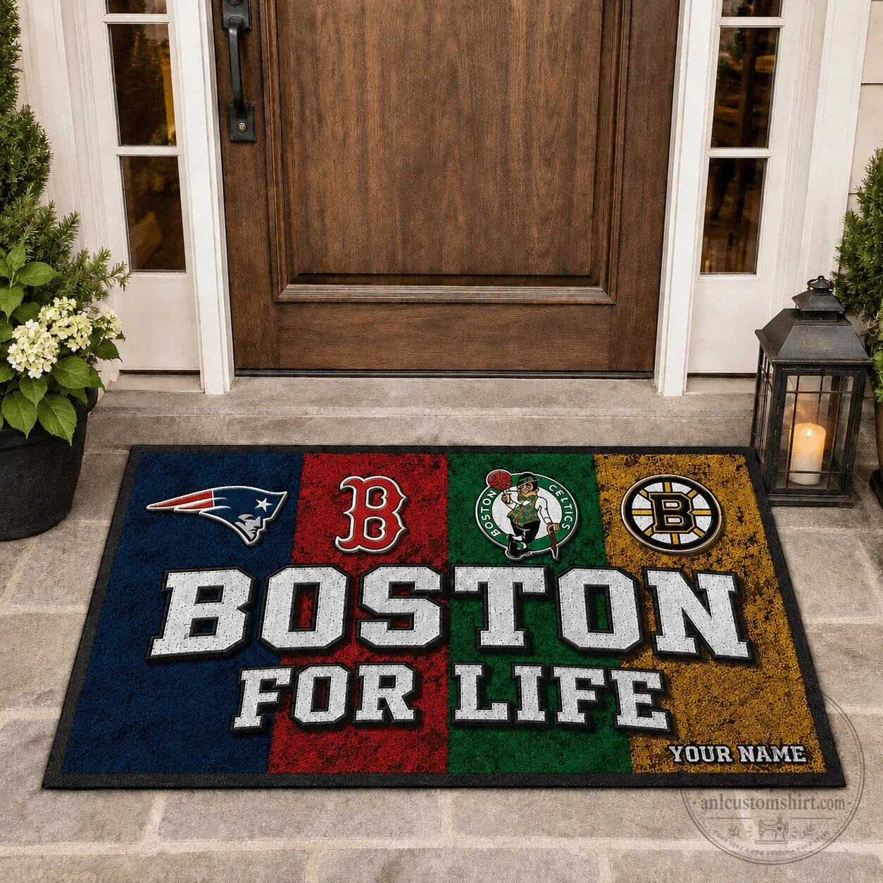 Boston Sports For Life Personalized Doormat