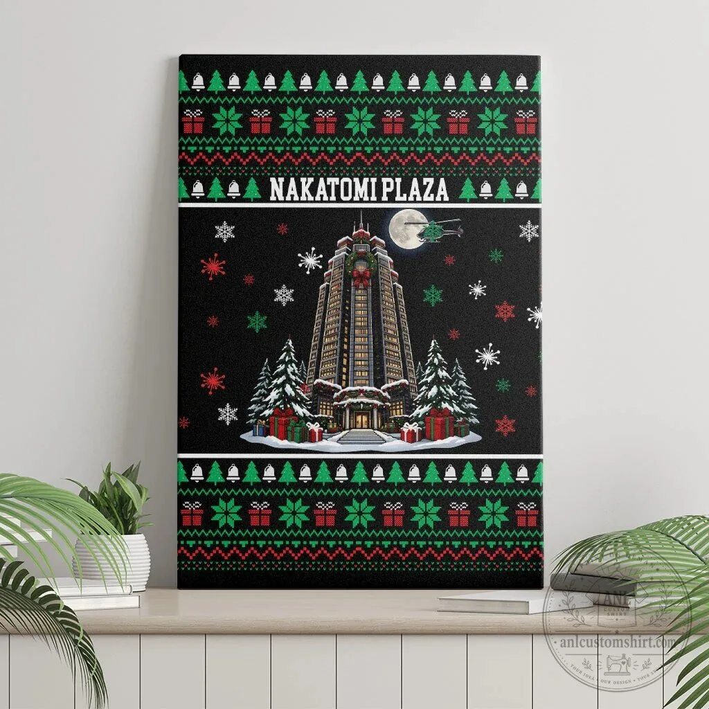 Nakatomi Plaza Christmas Party Ugly Sweater Design Canvas Wall Art 8 Nakatomi Plaza Christmas Party Ugly Sweater Design Canvas Wall Art