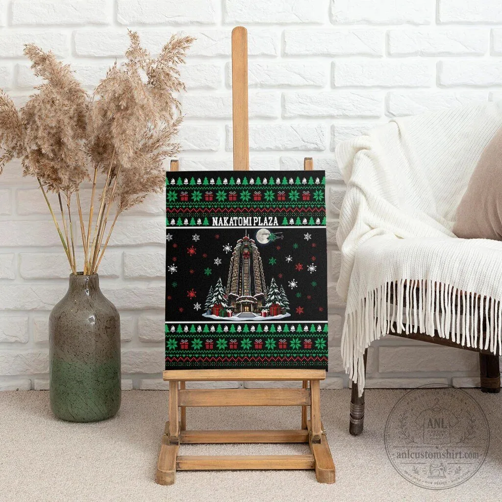 Nakatomi Plaza Christmas Party Ugly Sweater Design Canvas Wall Art 9 Nakatomi Plaza Christmas Party Ugly Sweater Design Canvas Wall Art