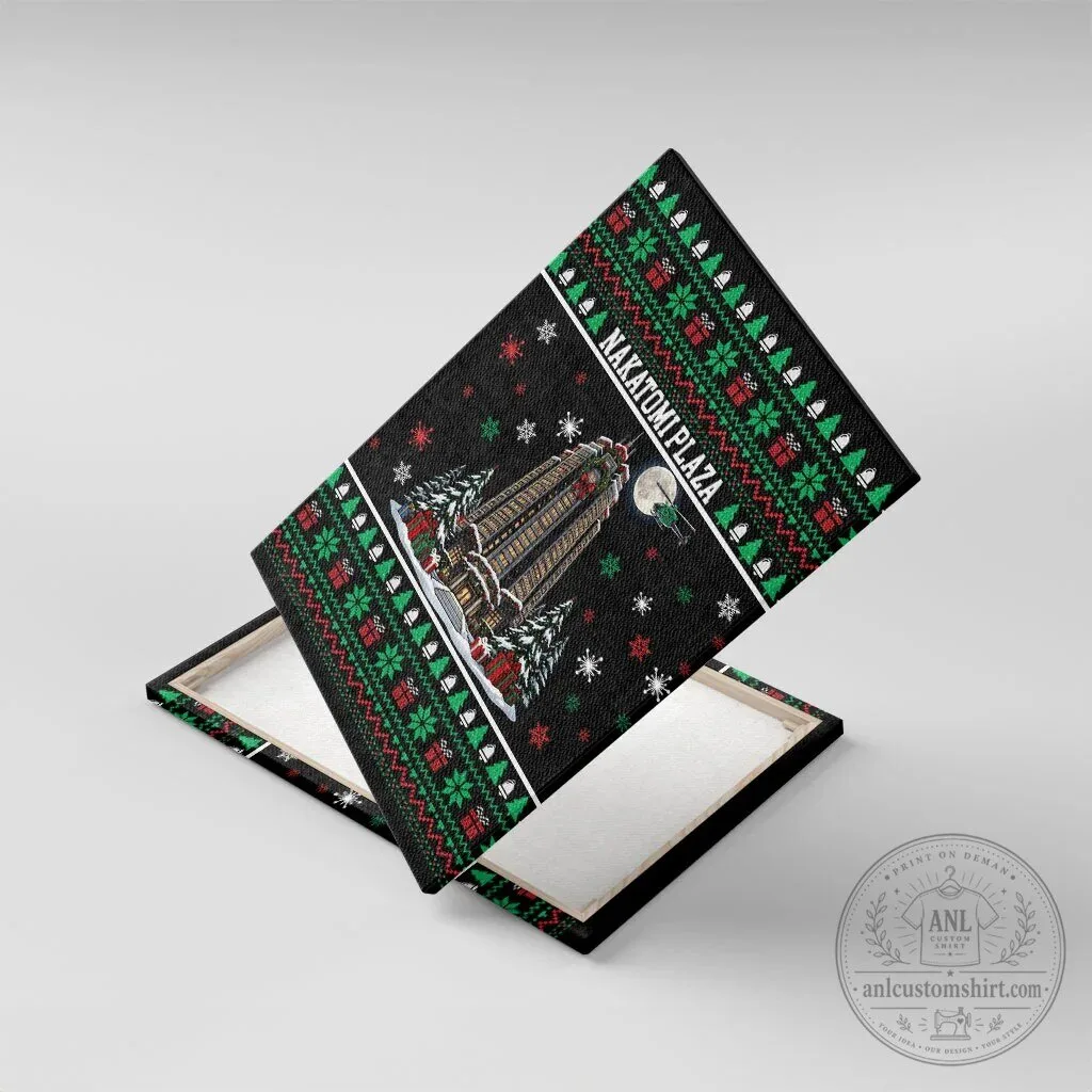Nakatomi Plaza Christmas Party Ugly Sweater Design Canvas Wall Art 10 Nakatomi Plaza Christmas Party Ugly Sweater Design Canvas Wall Art