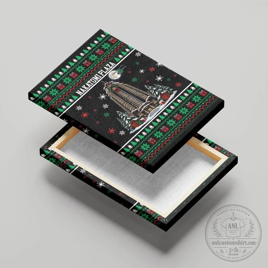 Nakatomi Plaza Christmas Party Ugly Sweater Design Canvas Wall Art 12 Nakatomi Plaza Christmas Party Ugly Sweater Design Canvas Wall Art