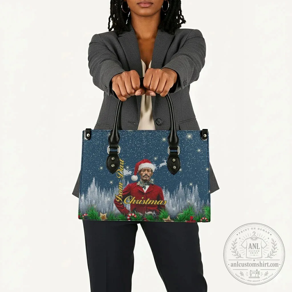 Isom Dart Cowboy Santa Merry Christmas Western Snow Winter Leather Handbag 13 Isom Dart Cowboy Santa Merry Christmas Western Snow Winter Leather Handbag