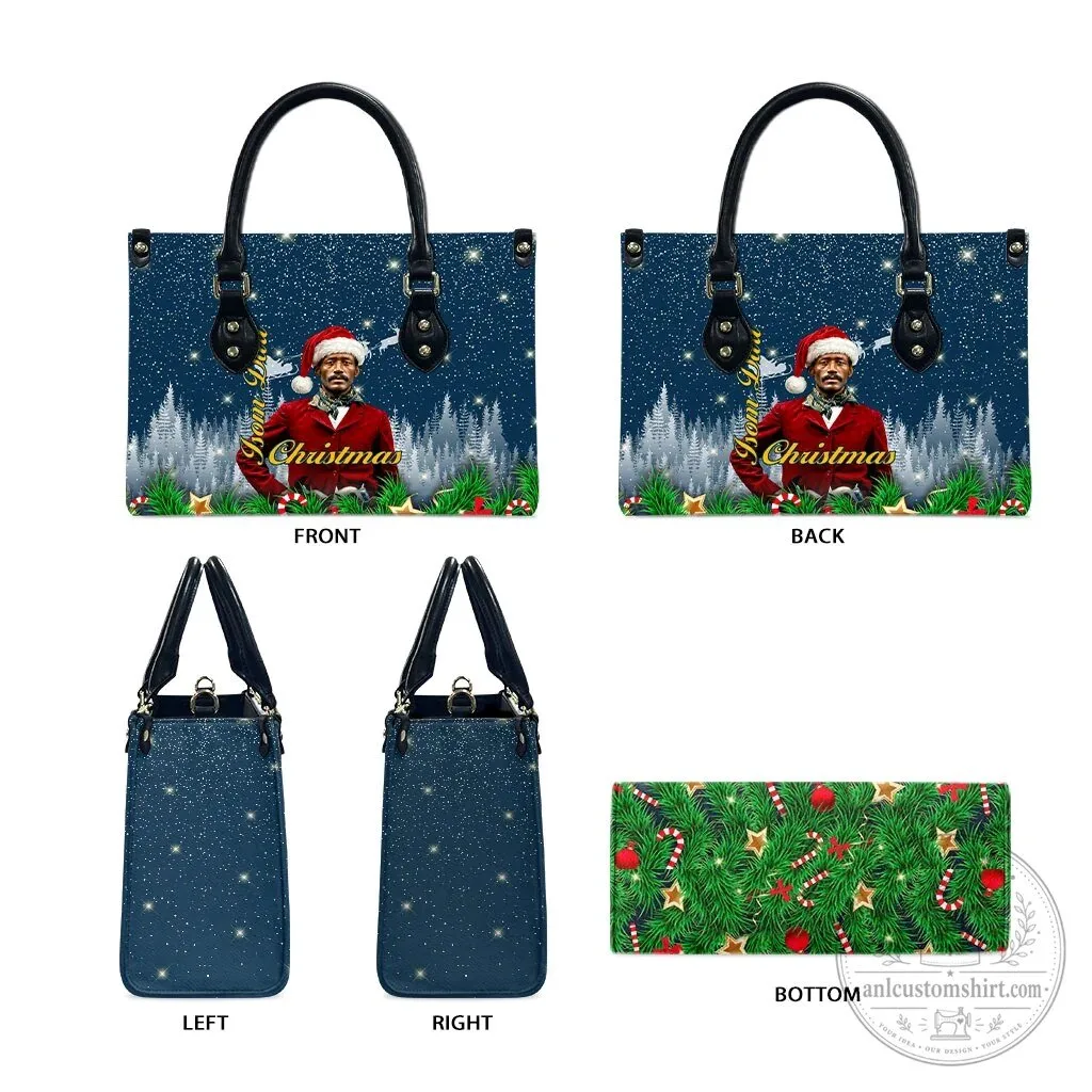 Isom Dart Cowboy Santa Merry Christmas Western Snow Winter Leather Handbag 15 Isom Dart Cowboy Santa Merry Christmas Western Snow Winter Leather Handbag