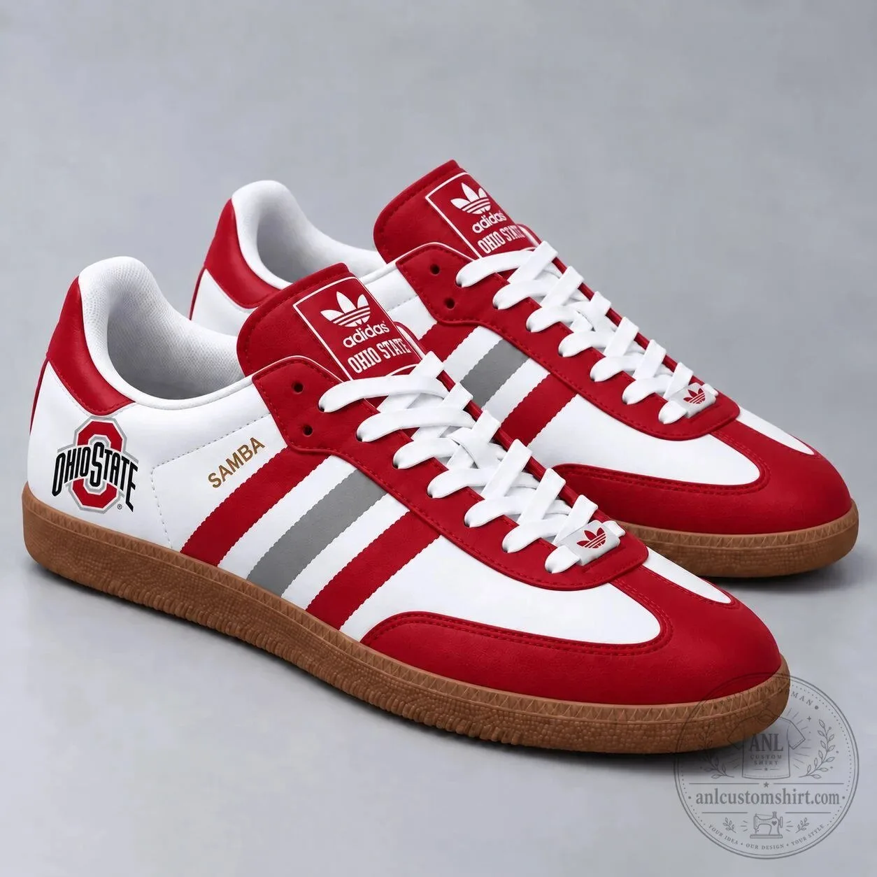 Ohio State Buckeyes NCAA Team Pride Samba Sneakers Shoes