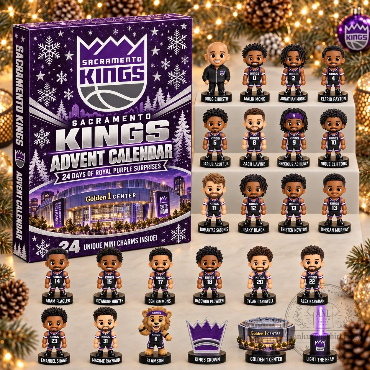 Sacramento Kings Basketball Player Figurines Advent Calendar Set