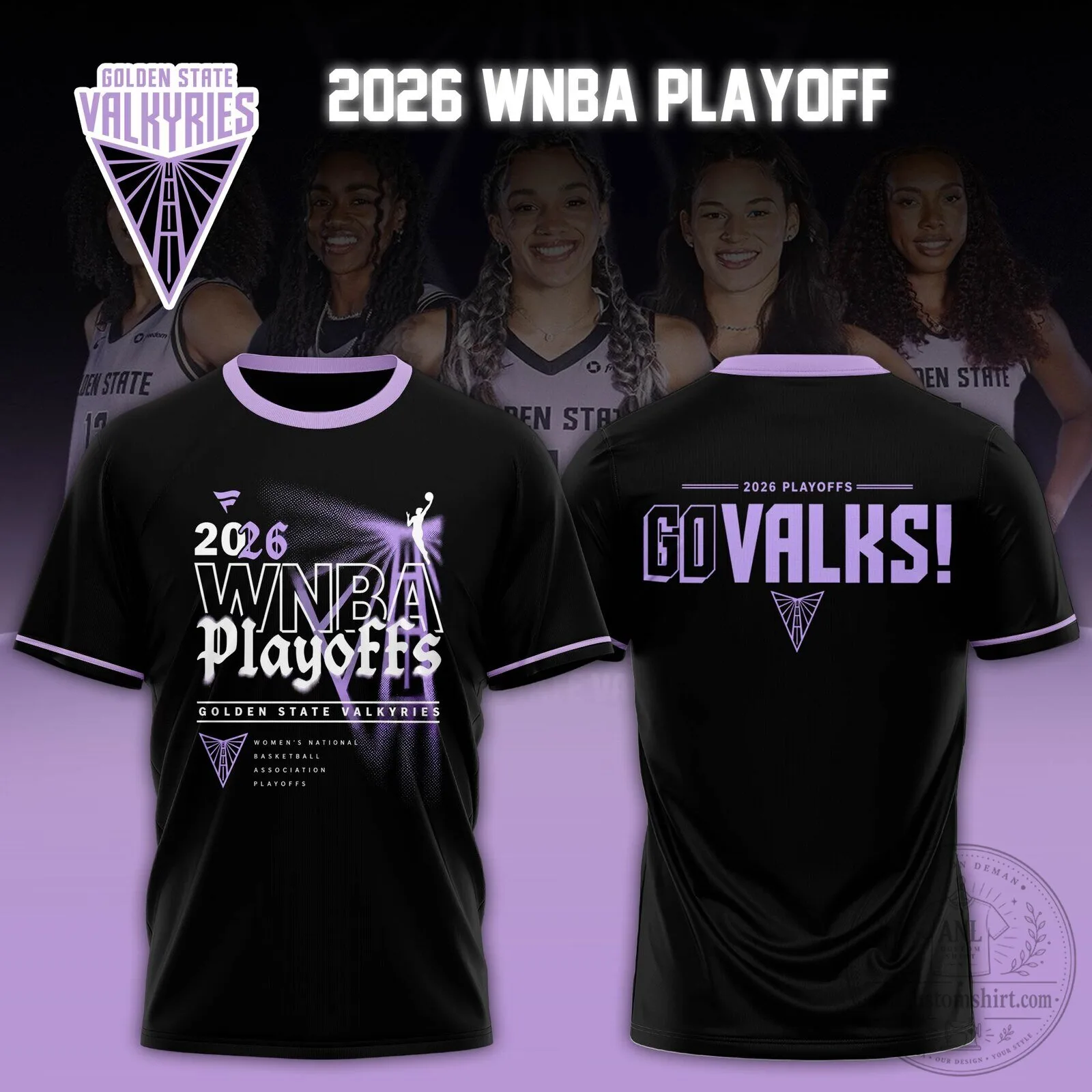 Golden State Valkyries 2026 WNBA Playoffs Basketball Fan T-Shirt