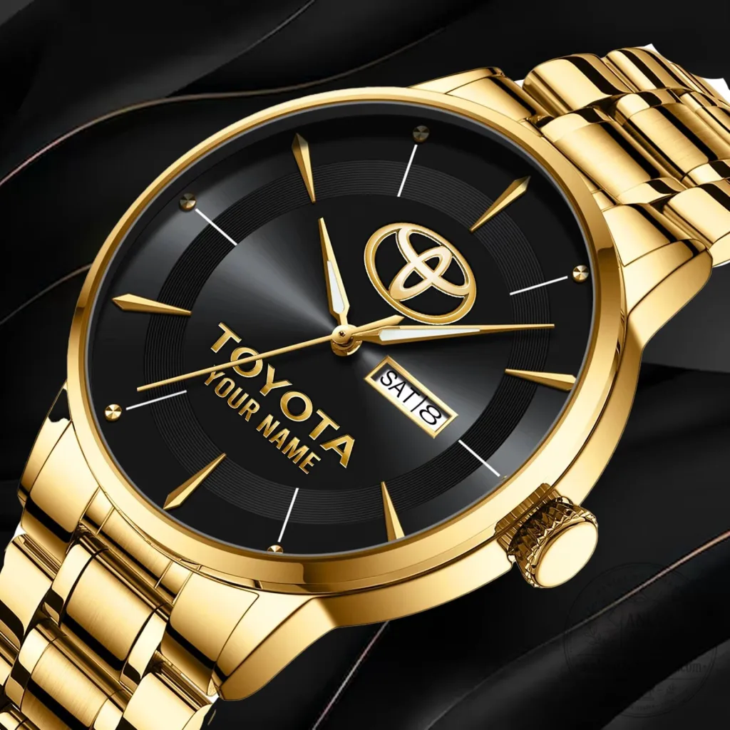 Toyota Custom Name Elegant Gold Plated Stainless Steel Quartz Watch Toyota Custom Name Elegant Gold Plated Stainless Steel Quartz Watch