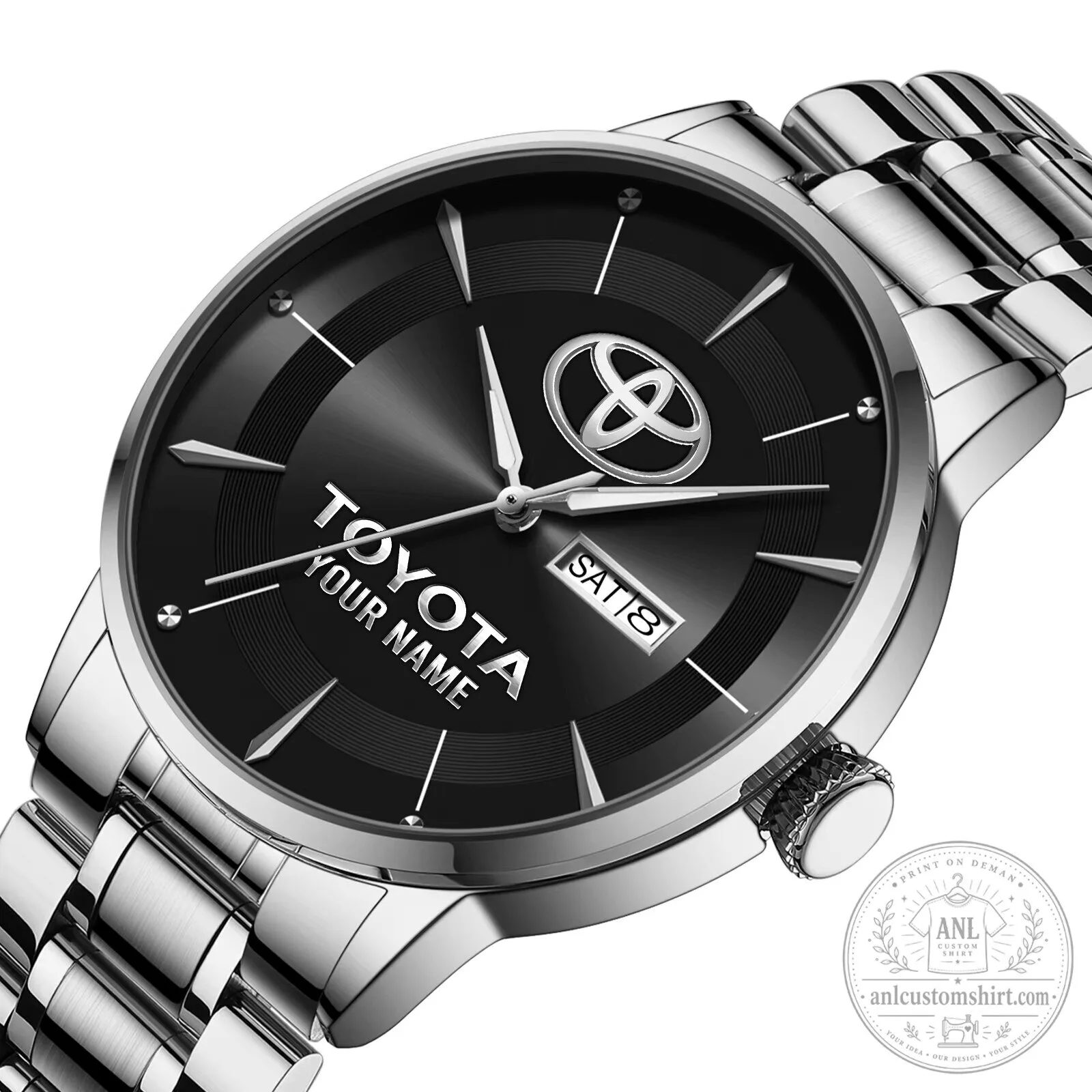 Toyota Custom Name Elegant Gold Plated Stainless Steel Quartz Watch 18 Toyota Custom Name Elegant Gold Plated Stainless Steel Quartz Watch