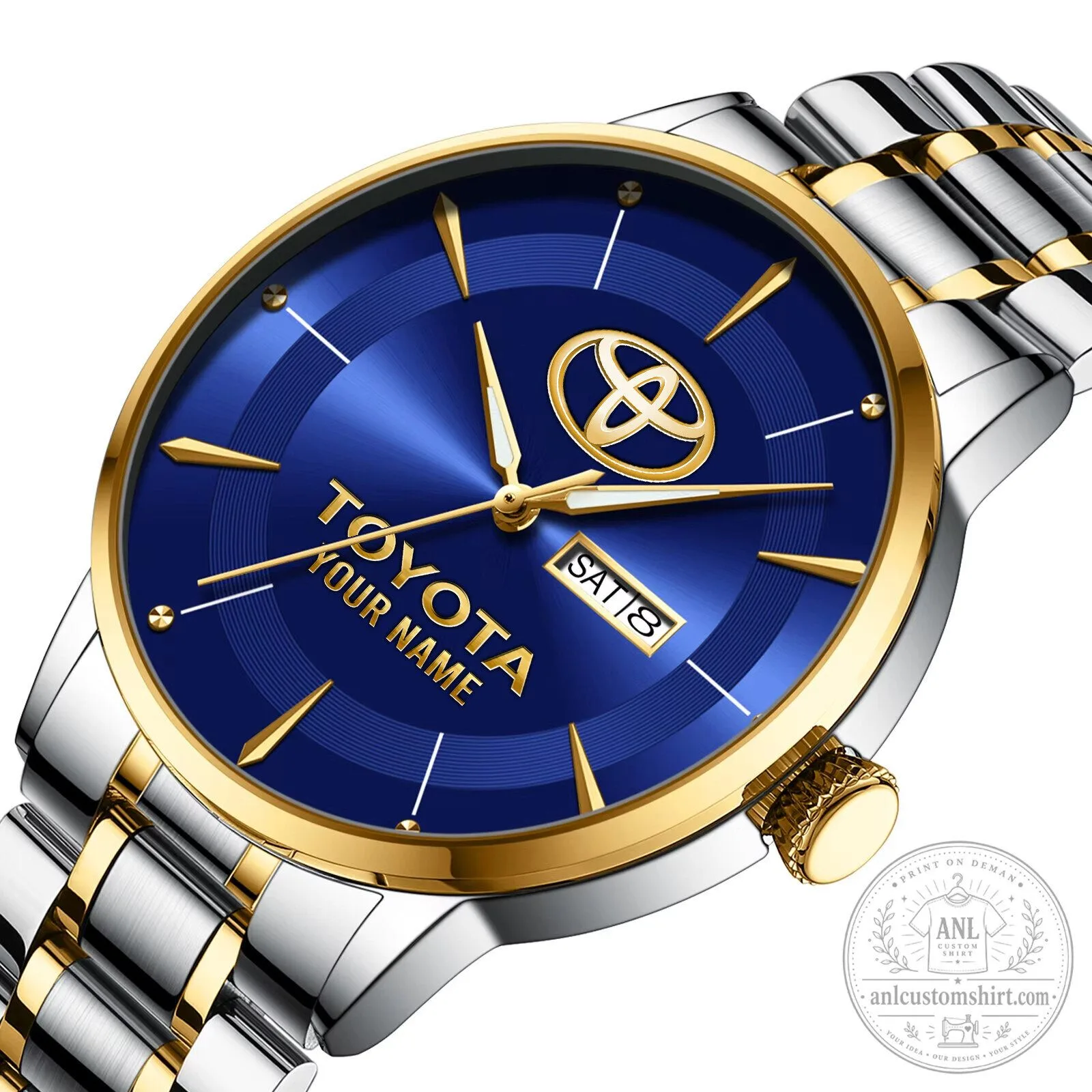 Toyota Custom Name Elegant Gold Plated Stainless Steel Quartz Watch 20 Toyota Custom Name Elegant Gold Plated Stainless Steel Quartz Watch