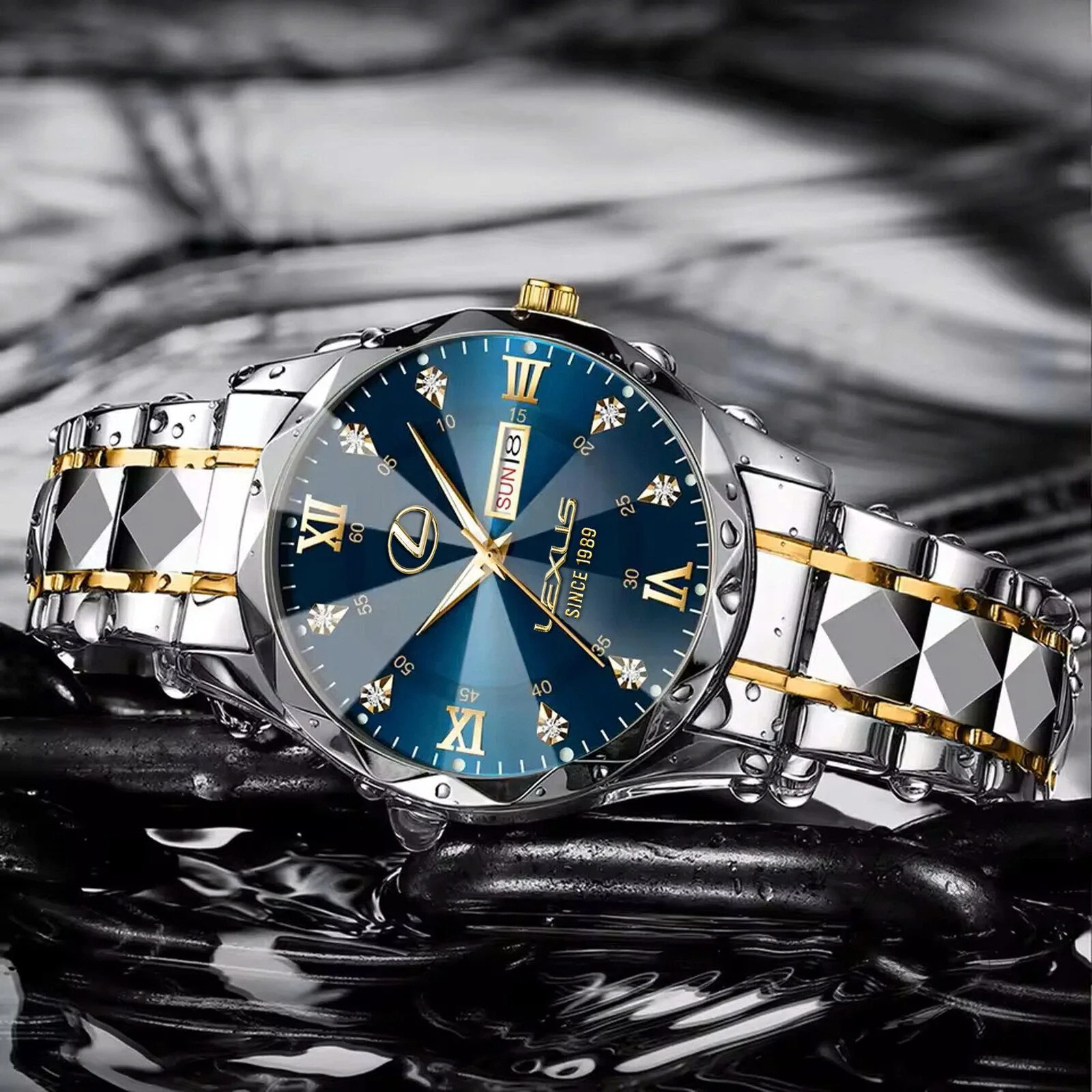 Lexus Since 1989 Elegant Fashion Design Men's Two-Tone Wrist Watch 15 Lexus Since 1989 Elegant Fashion Design Men