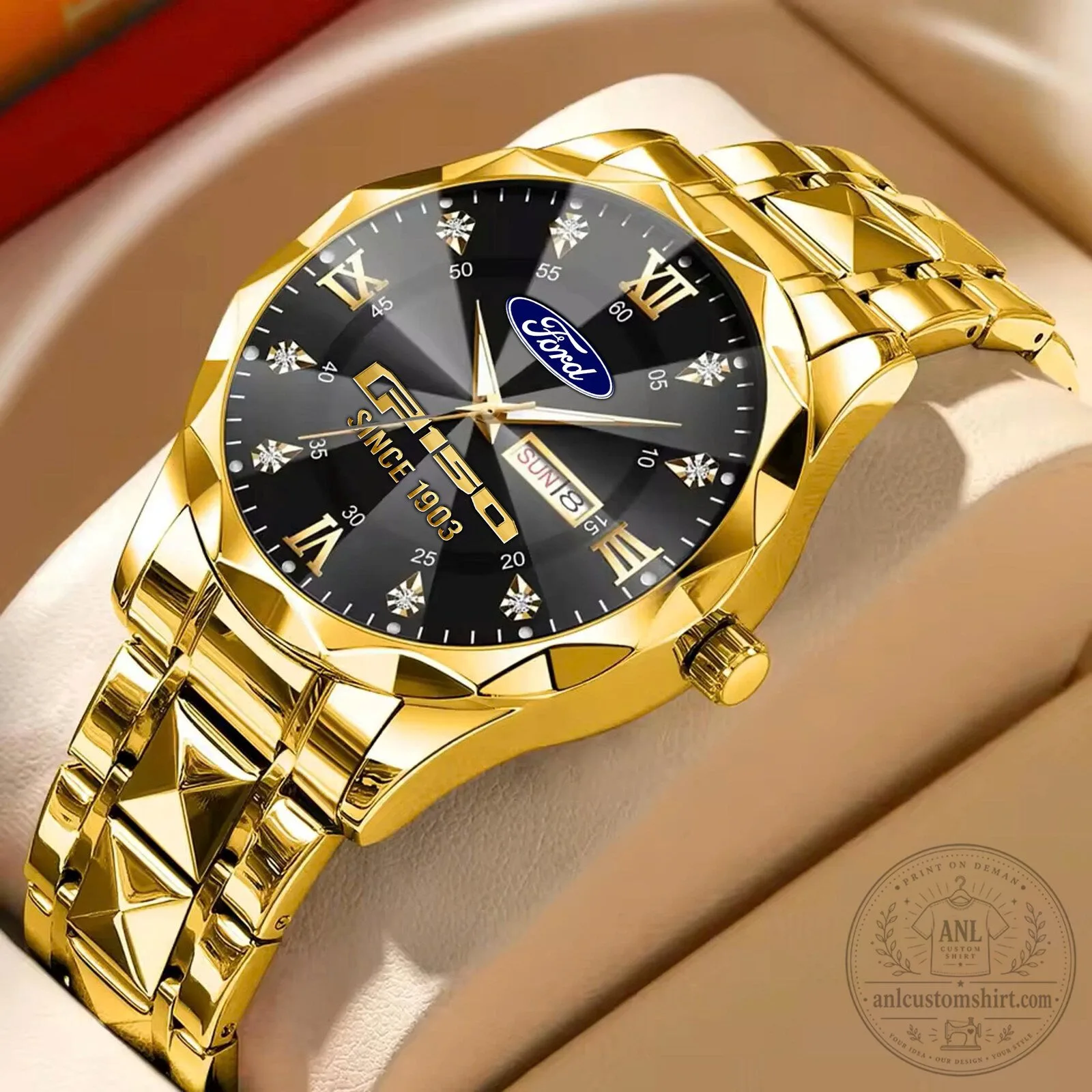 Ford Motor Company Blue Dial Stainless Steel Men's Wrist Watch 9 Ford Motor Company Blue Dial Stainless Steel Men