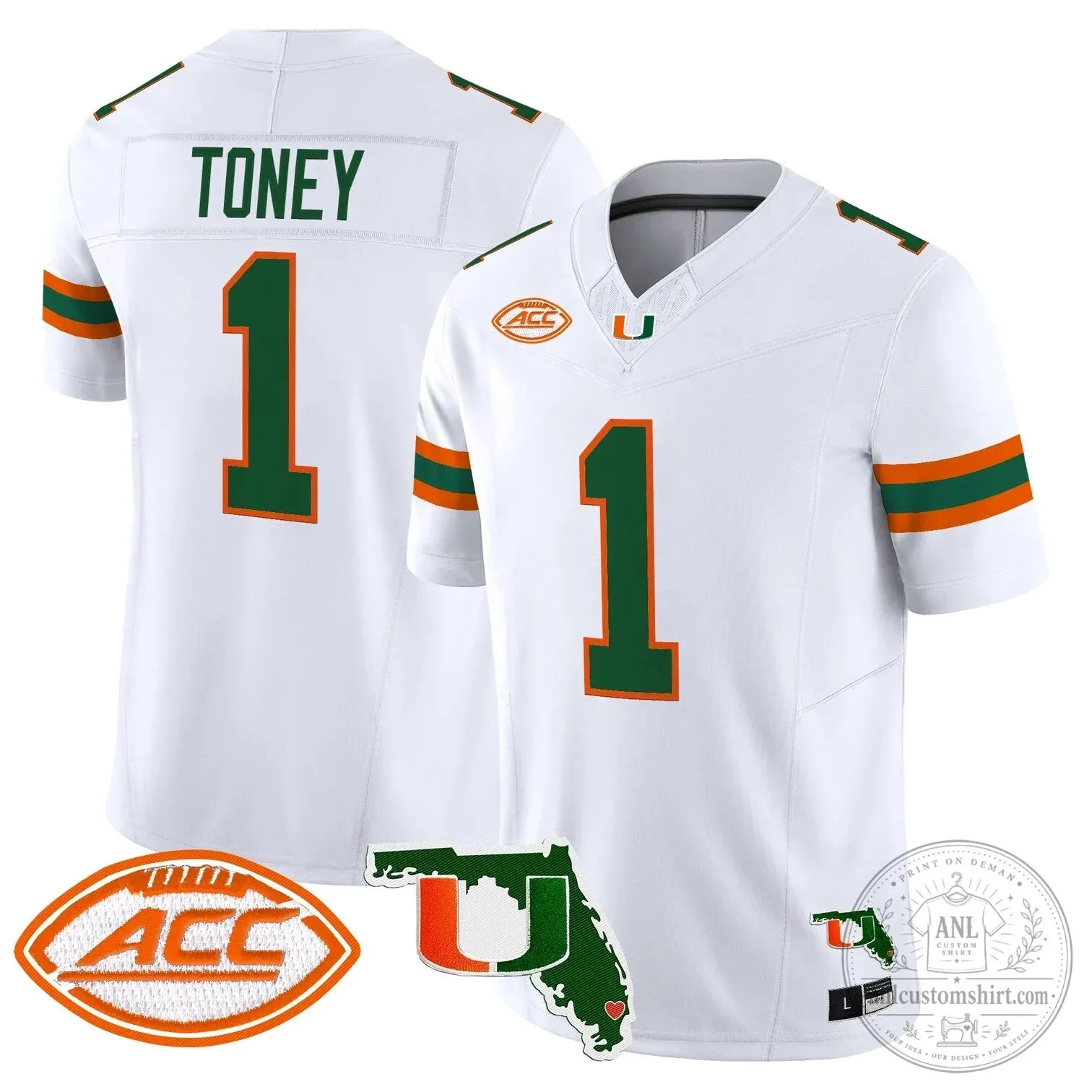 Miami Hurricanes Kadarius Toney Football Jersey Vapor Limited Edition