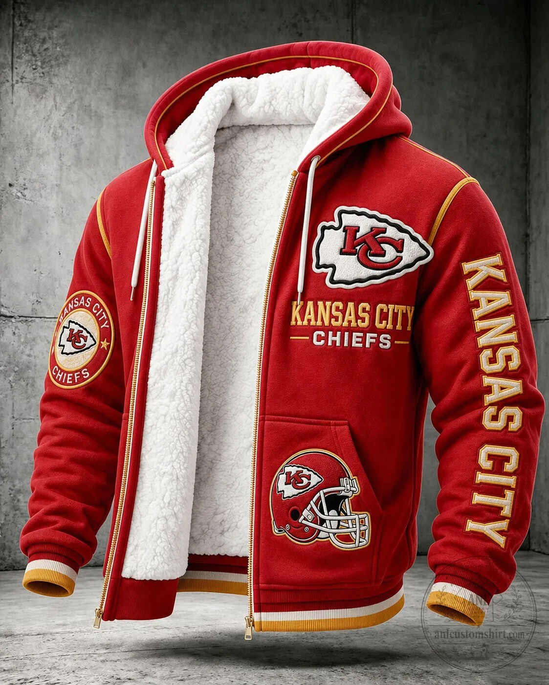 Kansas City Chiefs Super Bowl Champions Fleece Lined Hoodie Jacket