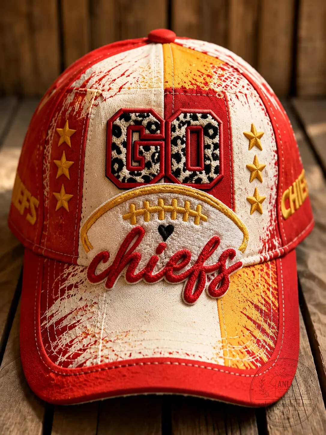 Kansas City Chiefs Football Team Go Chiefs Leopard Print Cap Hat 3 Kansas City Chiefs Football Team Go Chiefs Leopard Print Cap Hat