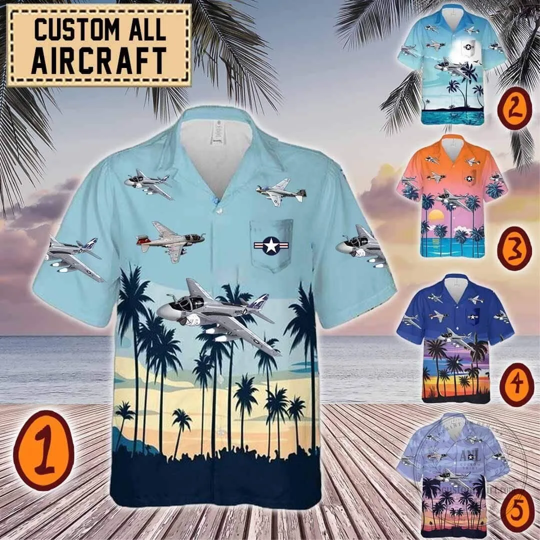 Grumman A-6 Intruder Attack Aircraft Hawaiian Shirt