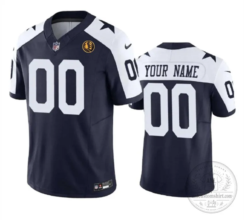 Dallas Cowboys Football Custom Stitched Navy Blue Player Jersey