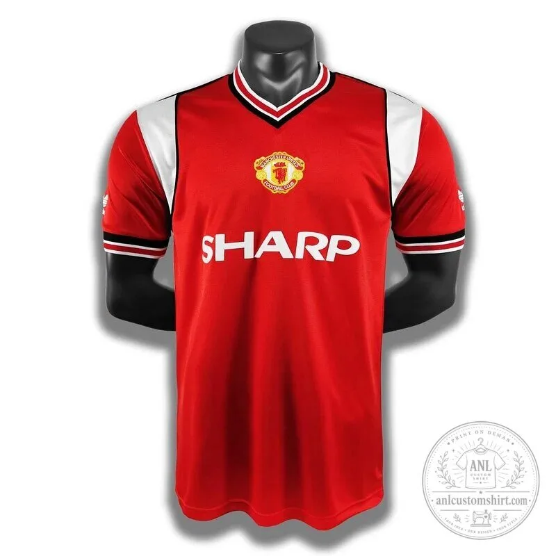Manchester United 1985 Home Retro Football Kit Jersey