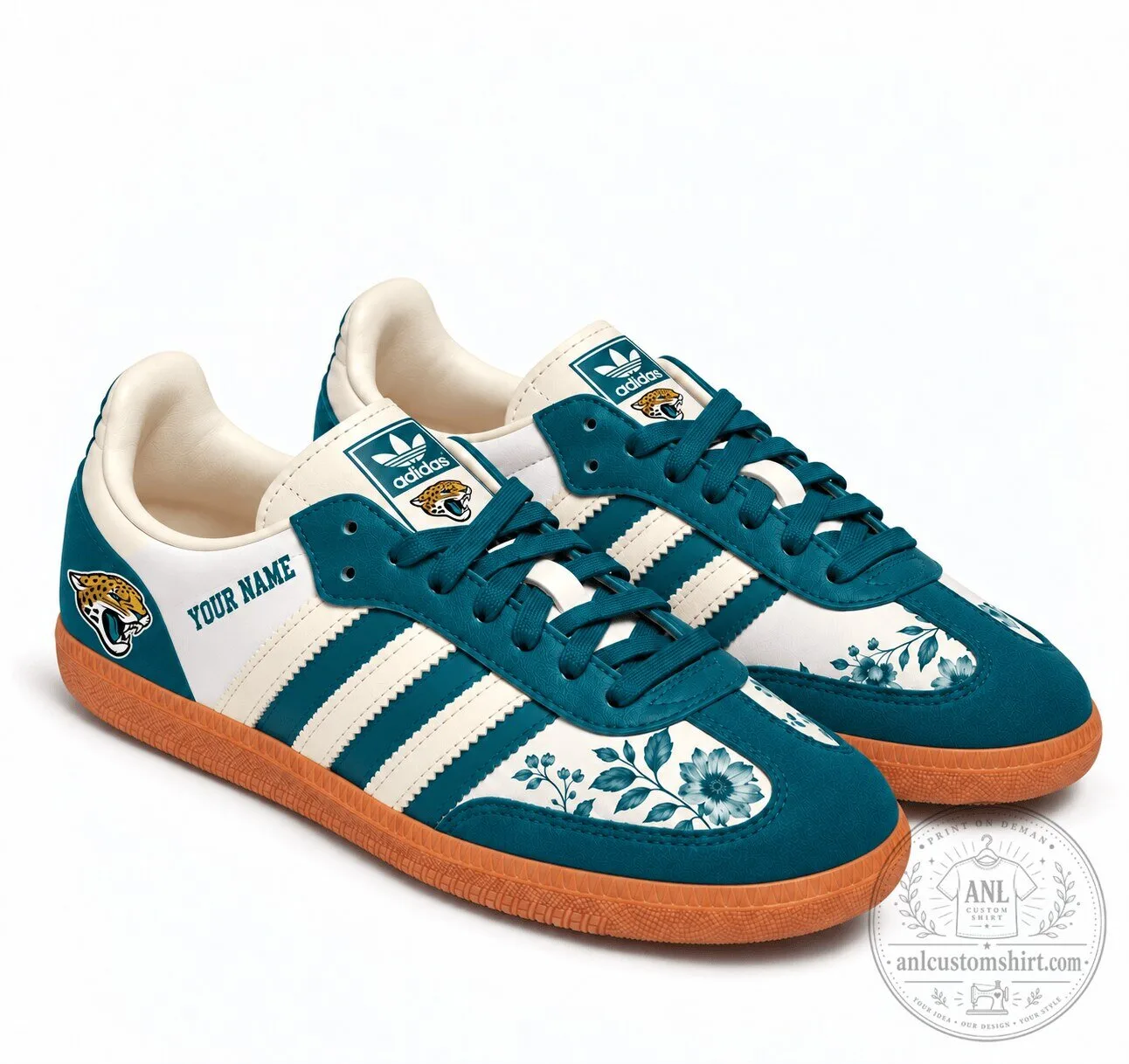Jacksonville Jaguars NFL Team Spirit Floral Heritage Samba Shoes