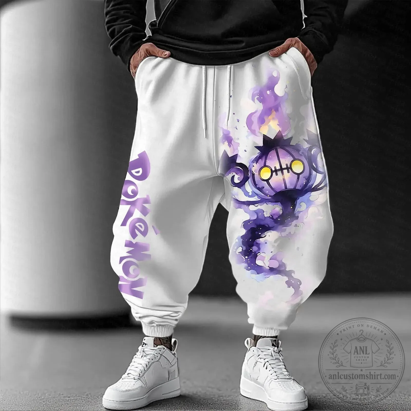 Pokemon Chandelure Ghost Type Character Streetwear Jogger Pants