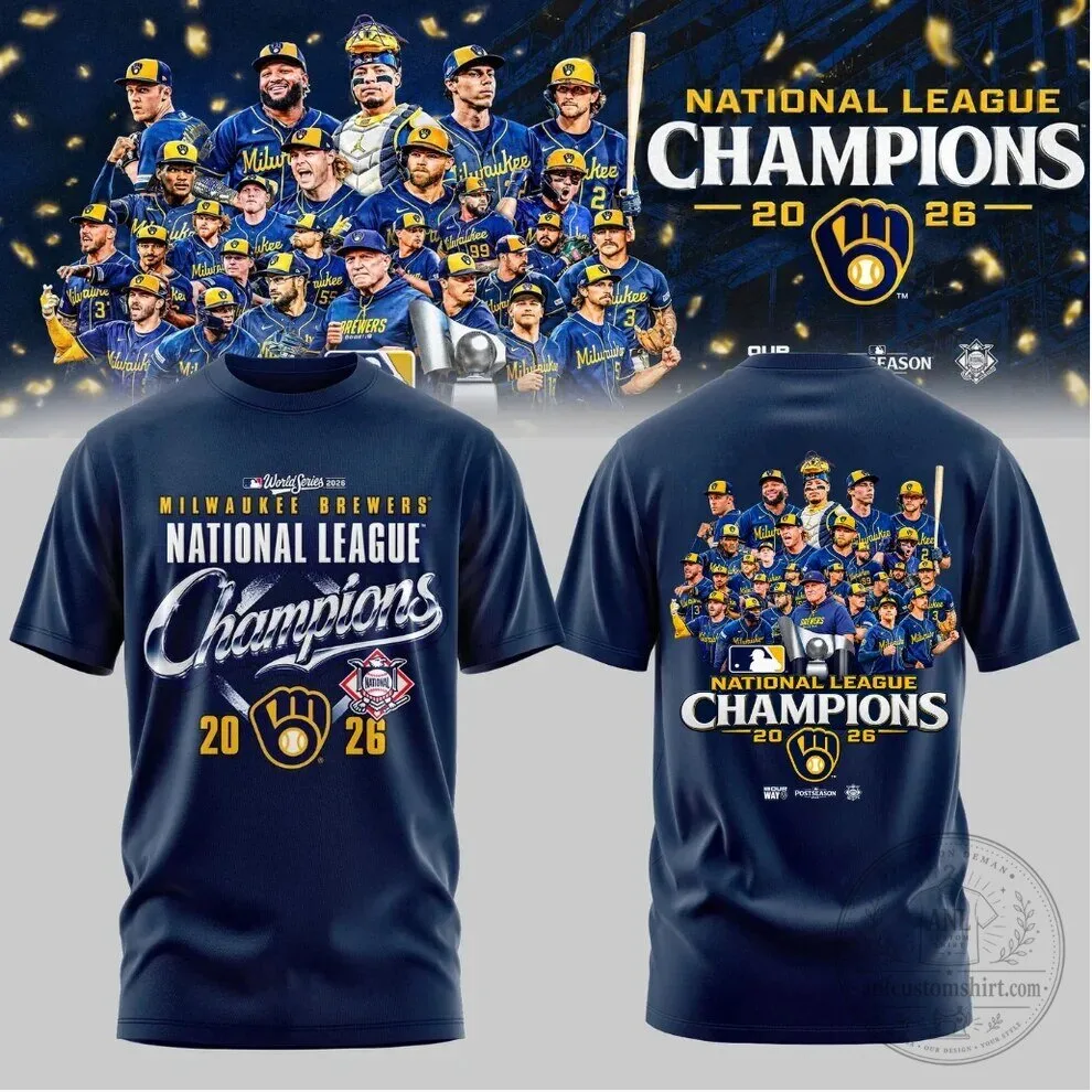 Milwaukee Brewers National League Champions 2026 Baseball T-Shirt