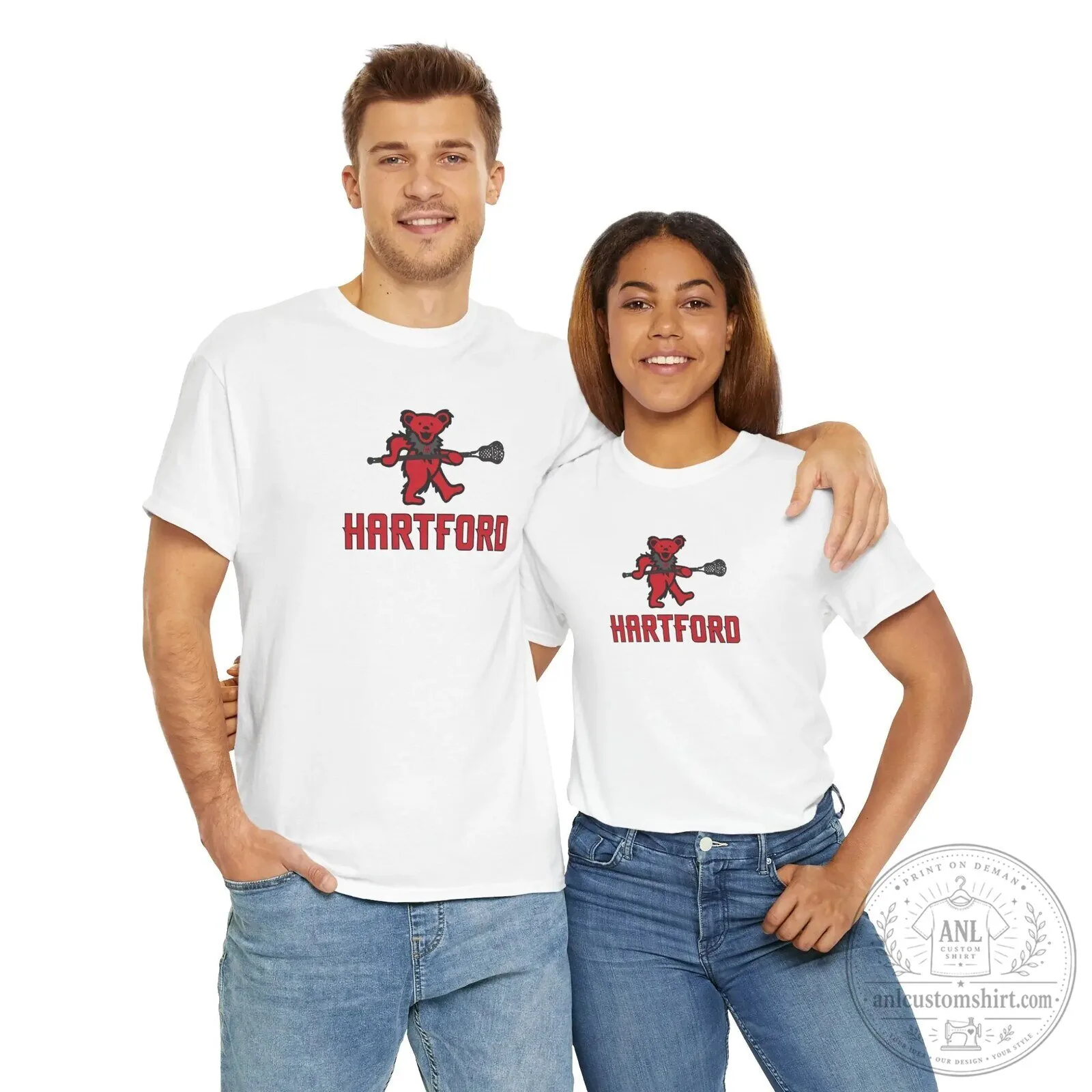 Hartford Grateful Dead Bear Lacrosse Fan T-Shirt 12 Hartford Grateful Dead Bear Lacrosse Fan T-Shirt