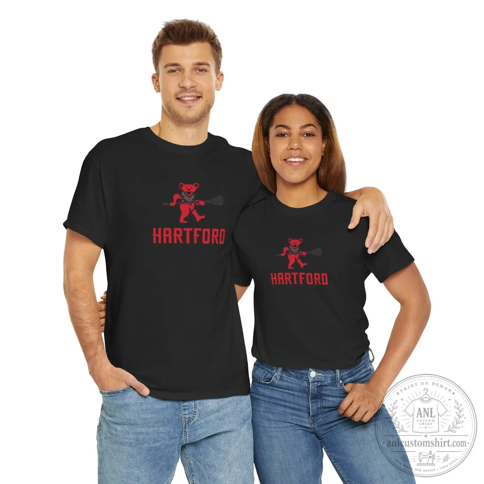 Hartford Grateful Dead Bear Lacrosse Fan T-Shirt 13 Hartford Grateful Dead Bear Lacrosse Fan T-Shirt