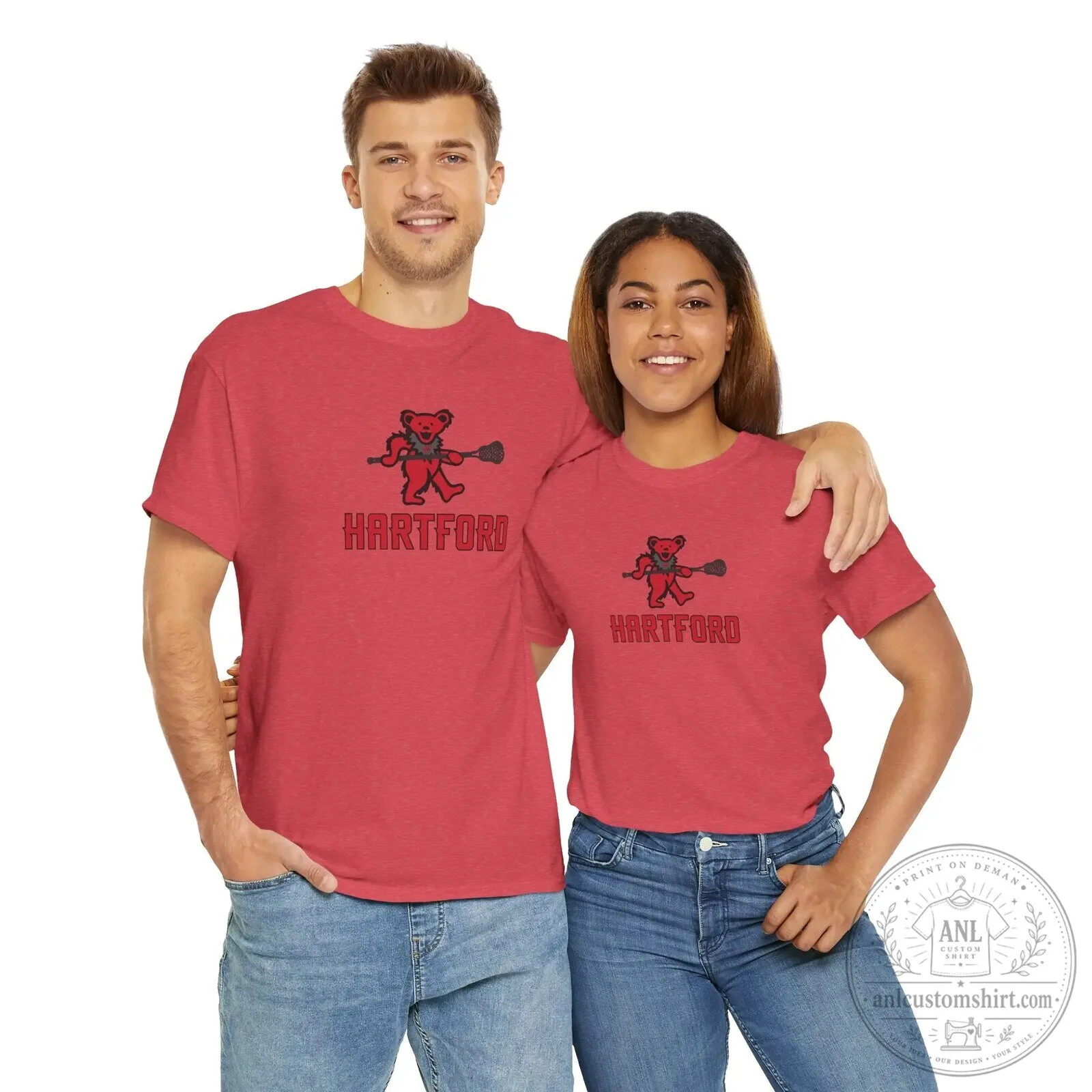 Hartford Grateful Dead Bear Lacrosse Fan T-Shirt 17 Hartford Grateful Dead Bear Lacrosse Fan T-Shirt