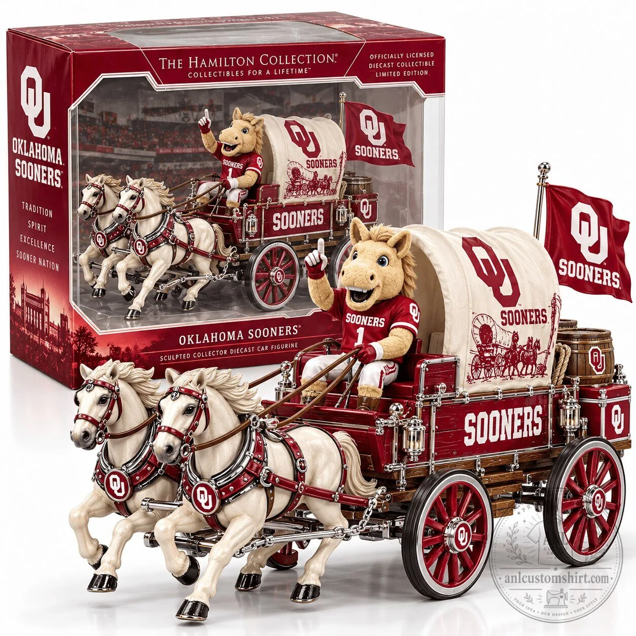 Oklahoma Sooners Heritage Diecast Vehicle Collectible Sculpture Figurine