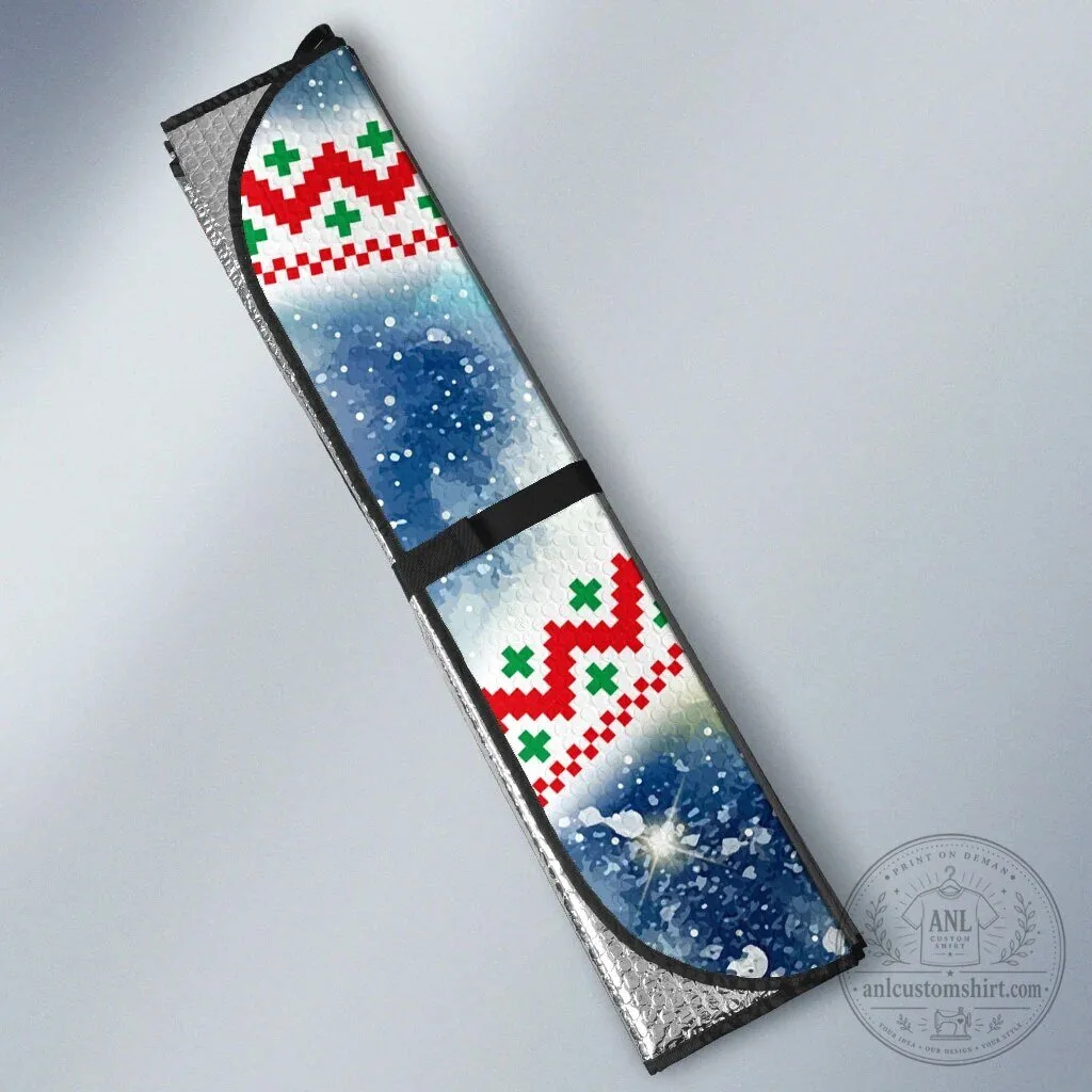 Merry Christmas Y'all Vintage Santa Claus Winking Auto Car Windshield Sunshade 9 Merry Christmas Y